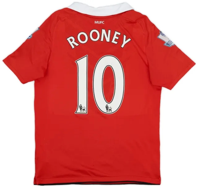 Nike 2010-11 Manchester United Home Shirt Rooney #10 - 5/10 - (XL.Boys)