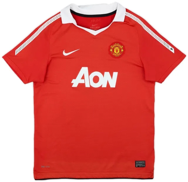 Nike 2010-11 Manchester United Home Shirt - 7/10 - (L.Boys)