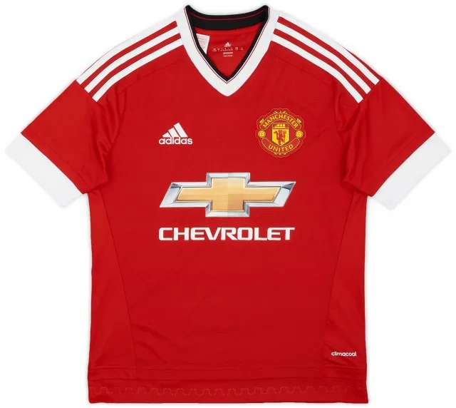 adidas 2015-16 Manchester United Home Shirt - 9/10 - (L.Boys)