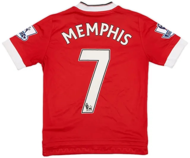 adidas 2015-16 Manchester United Home Shirt Memphis #7 - 8/10 - (S.Boys)