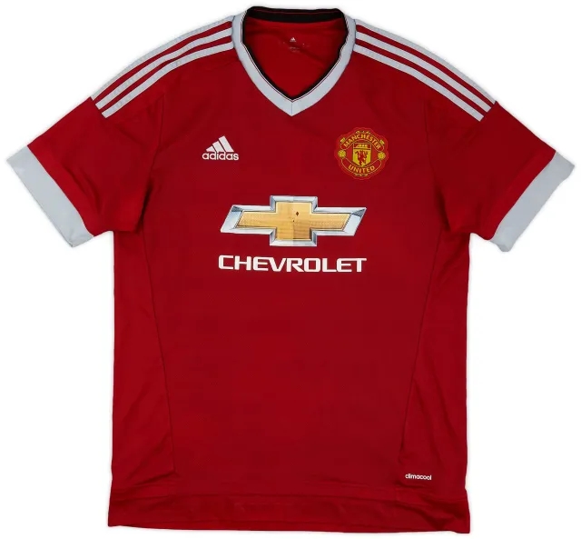 adidas 2015-16 Manchester United Home Shirt - 4/10 - (L)