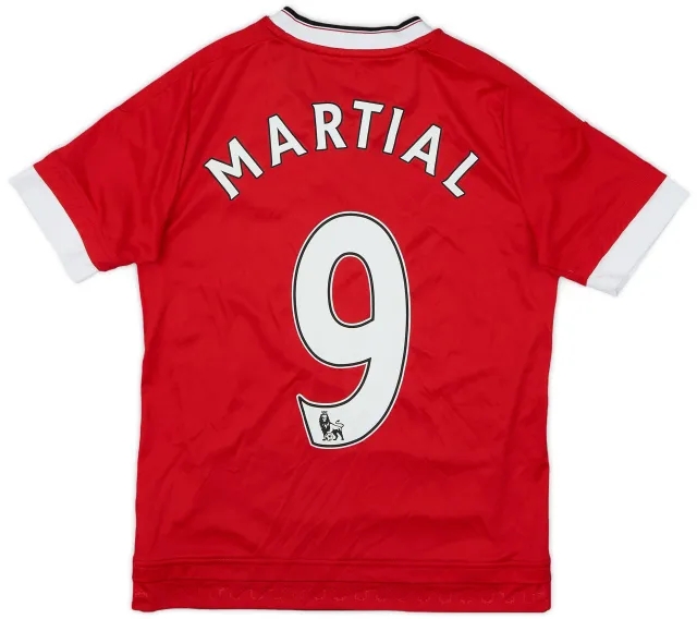 adidas 2015-16 Manchester United Home Shirt Martial #9 - 6/10 - (M.Boys)