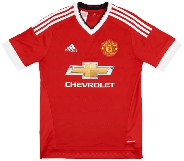 adidas 2015-16 Manchester United Home Shirt - 9/10 - (XL.Boys)