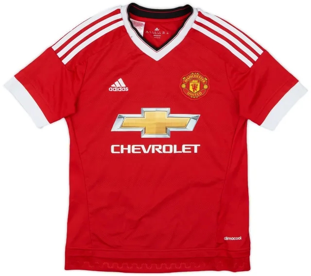 adidas 2015-16 Manchester United Home Shirt - 8/10 - (M.Boys)