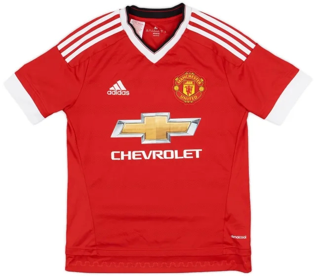 adidas 2015-16 Manchester United Home Shirt - 8/10 - (L.Boys)