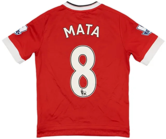 adidas 2015-16 Manchester United Home Shirt Mata #8 - 6/10 - (M.Boys)