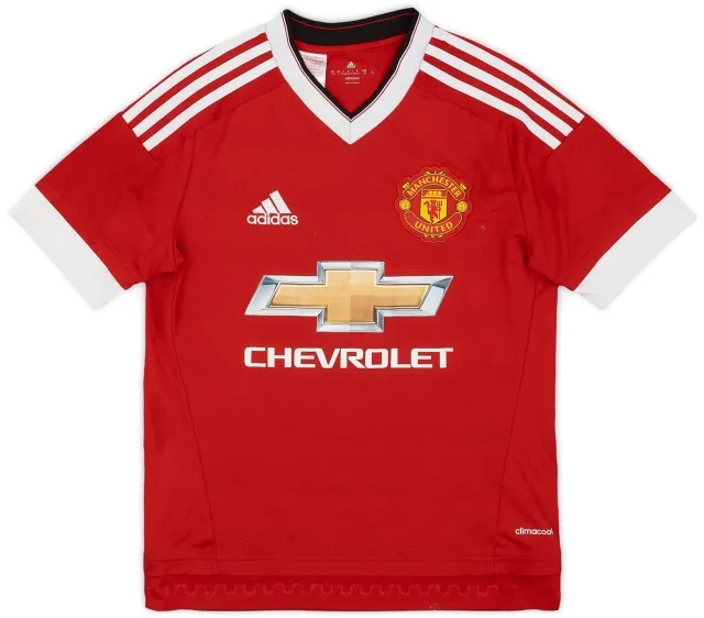 adidas 2015-16 Manchester United Home Shirt - 6/10 - (L.Boys)