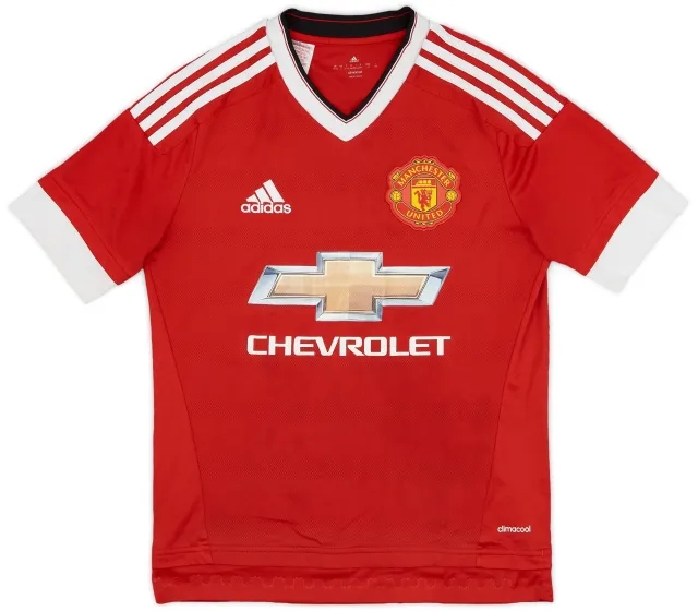 adidas 2015-16 Manchester United Home Shirt - 8/10 - (L.Boys)