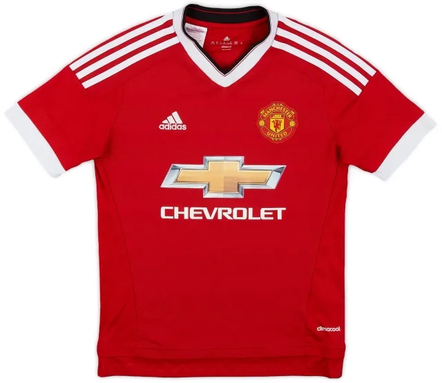 adidas 2015-16 Manchester United Home Shirt - 7/10 - (M.Boys)