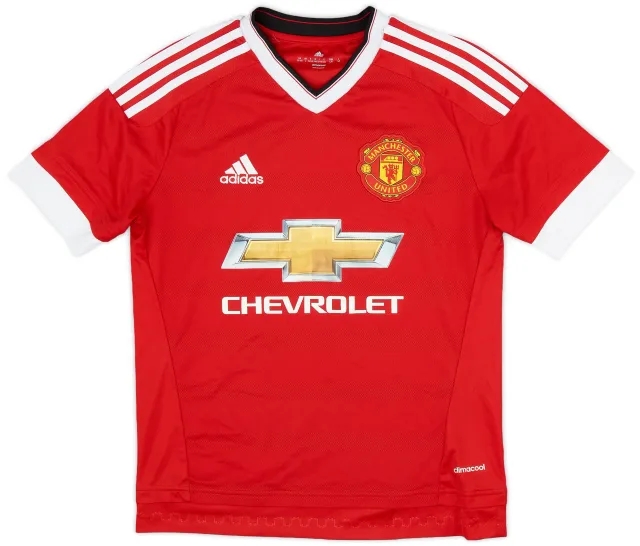 adidas 2015-16 Manchester United Home Shirt - 9/10 - (L.Boys)