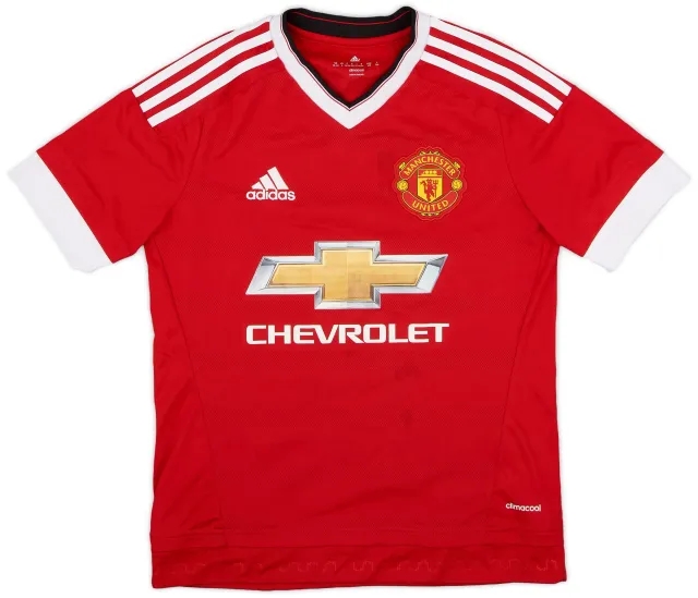 adidas 2015-16 Manchester United Home Shirt - 9/10 - (L.Boys)