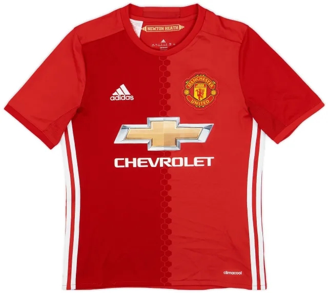 adidas 2016-17 Manchester United Home Shirt - 8/10 - (L.Boys)