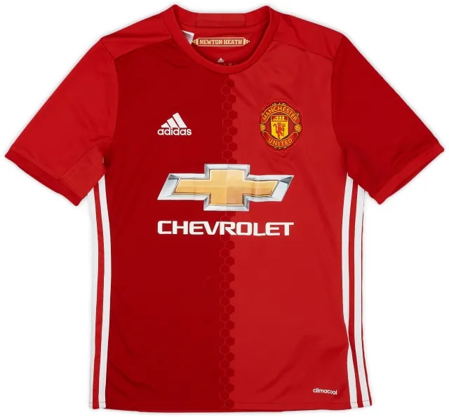 adidas 2016-17 Manchester United Home Shirt - 8/10 - (L.Boys)