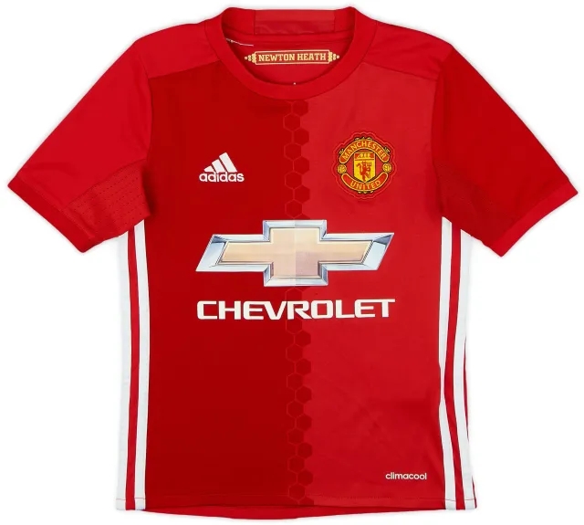 adidas 2016-17 Manchester United Home Shirt - 6/10 - (S.Boys)