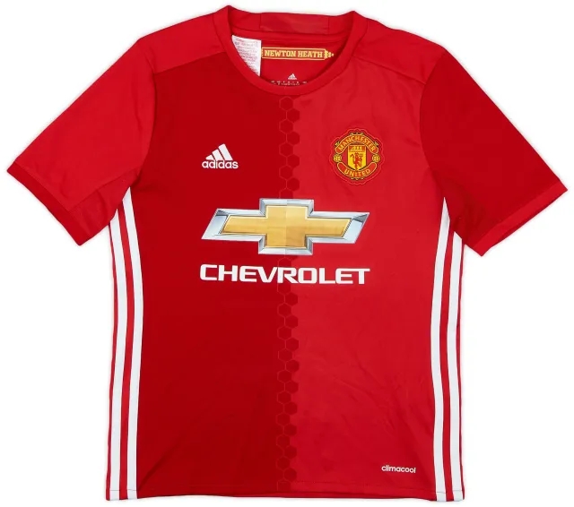 adidas 2016-17 Manchester United Home Shirt - 6/10 - (M.Boys)