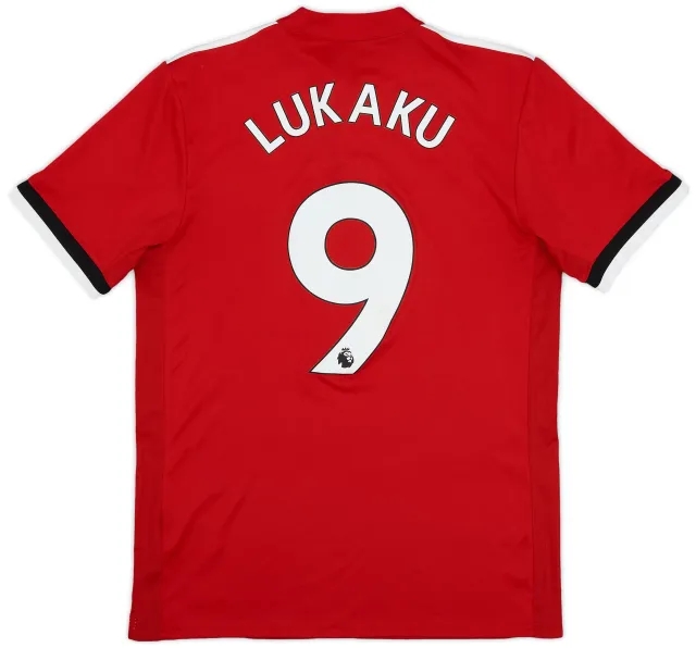 adidas 2017-18 Manchester United Home Shirt Lukaku #9 - 7/10 - (M)