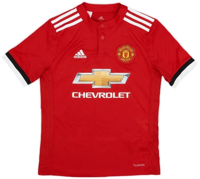 adidas 2017-18 Manchester United Home Shirt - 10/10 - (M.Boys)