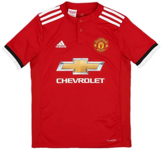 adidas 2017-18 Manchester United Home Shirt - 10/10 - (M.Boys)