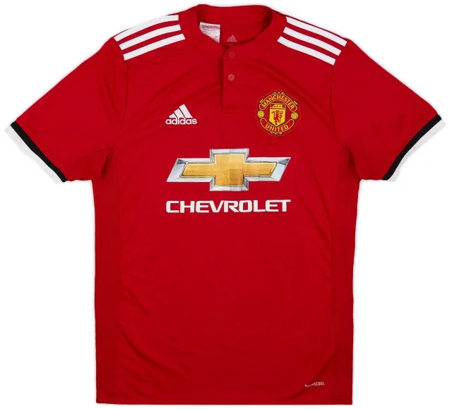 adidas 2017-18 Manchester United Home Shirt - 8/10 - (XL.Boys)