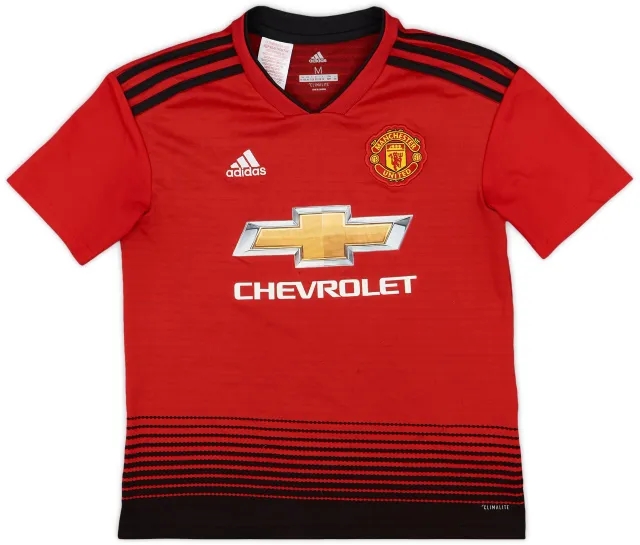 adidas 2018-19 Manchester United Home Shirt - 8/10 - (M.Boys)