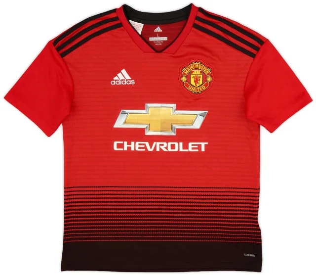 adidas 2018-19 Manchester United Home Shirt - 5/10 - (L.Boys)