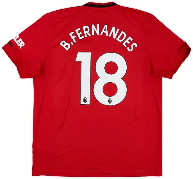 adidas 2019-20 Manchester United Home Shirt B.Fernandes #18 - 8/10 - (XL)
