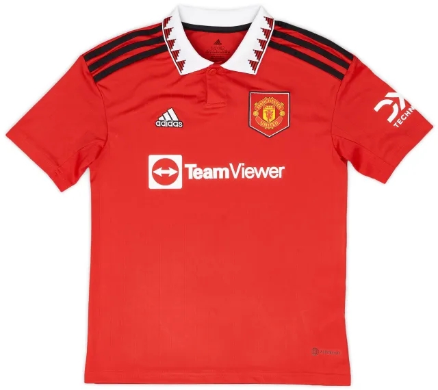 adidas 2022-23 Manchester United Home Shirt - 8/10 - (M.Boys)
