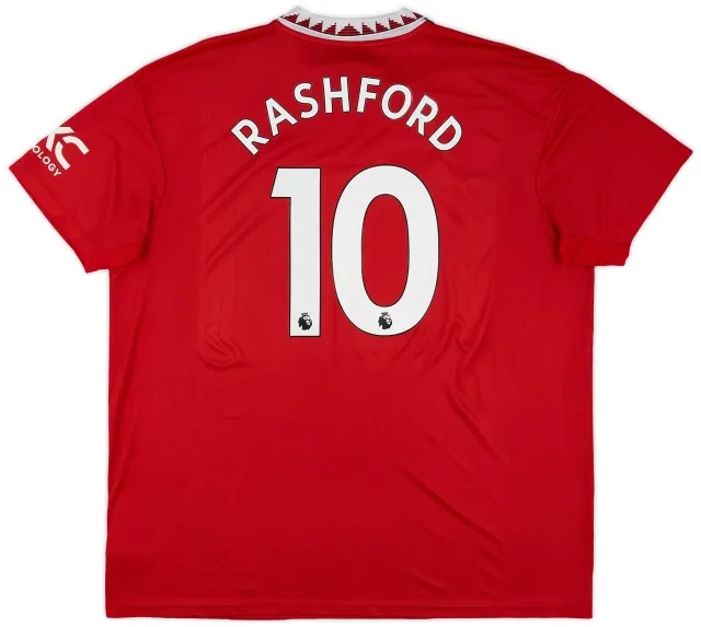 adidas 2022-23 Manchester United Home Shirt Rashford #10 - 7/10 - (XXL)