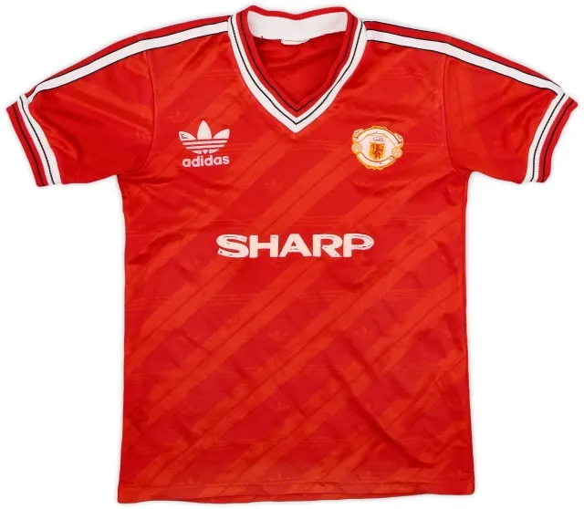 adidas 1986-88 Manchester United Home Shirt - 5/10 - (L.Boys)