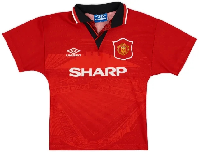 Umbro 1994-96 Manchester United Home Shirt - 9/10 - (M.Boys)