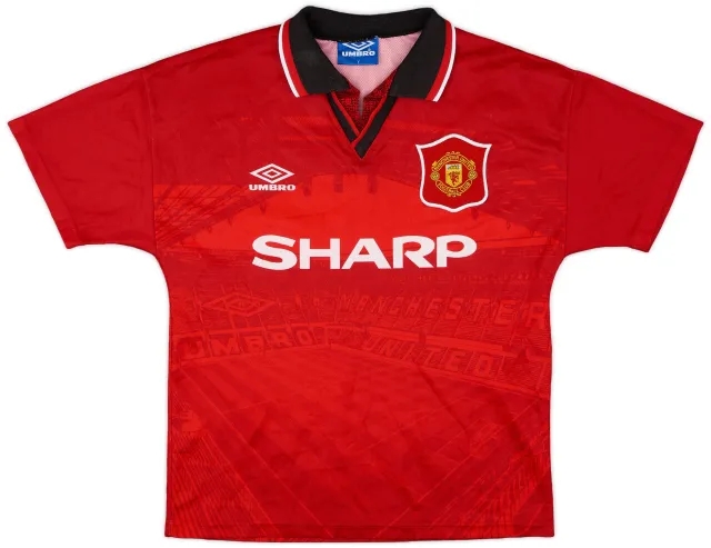 Umbro 1994-96 Manchester United Home Shirt - 8/10 - (Y)