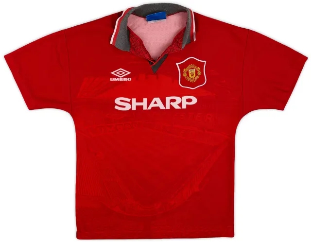 Umbro 1994-96 Manchester United Home Shirt - 6/10 - (L.Boys)