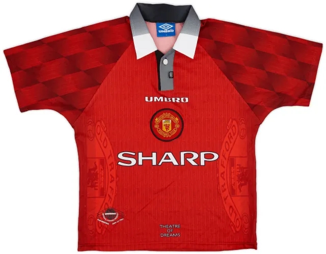 Umbro 1996-98 Manchester United Home Shirt - 8/10 - (Y)