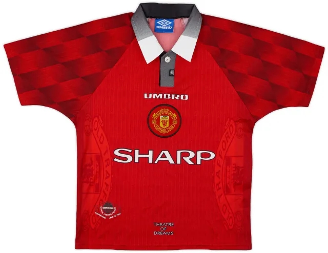 Umbro 1996-98 Manchester United Home Shirt - 9/10 - (Y)