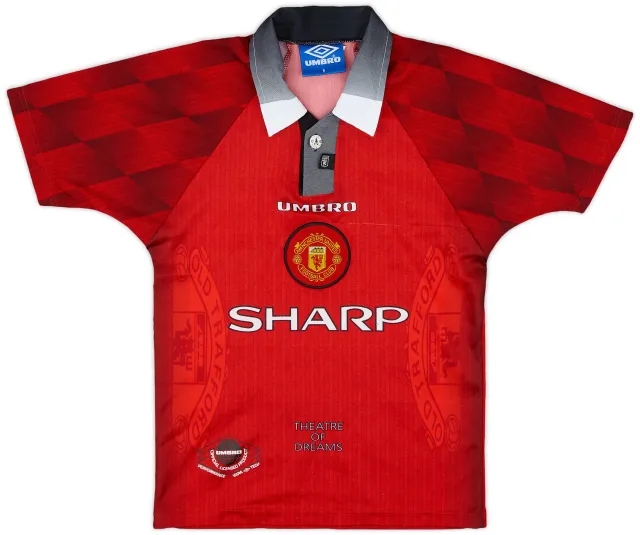 Umbro 1996-98 Manchester United Home Shirt - 8/10 - (S.Boys)
