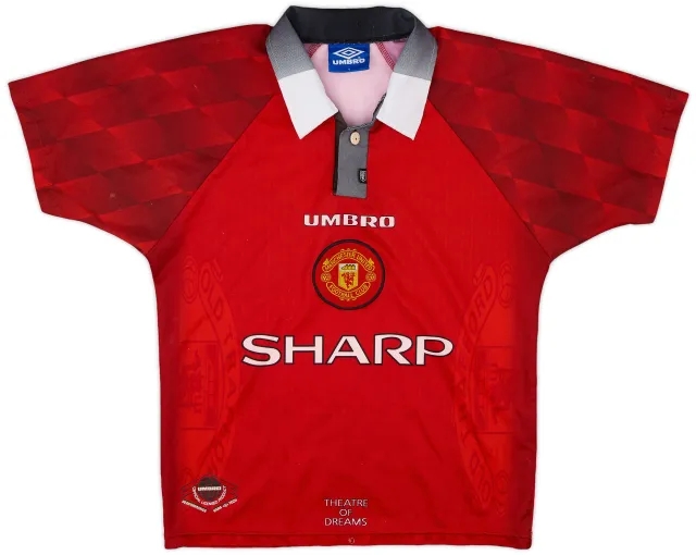 Umbro 1996-98 Manchester United Home Shirt - 9/10 - (Y)