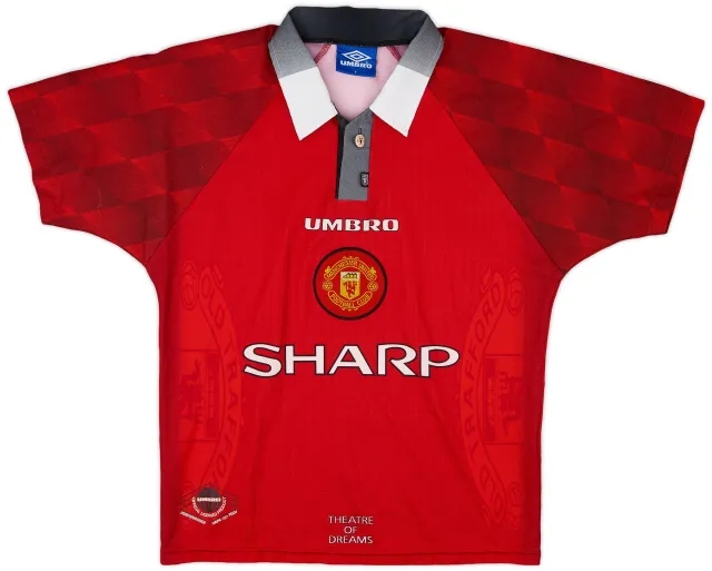 Umbro 1996-98 Manchester United Home Shirt - 9/10 - (Y)