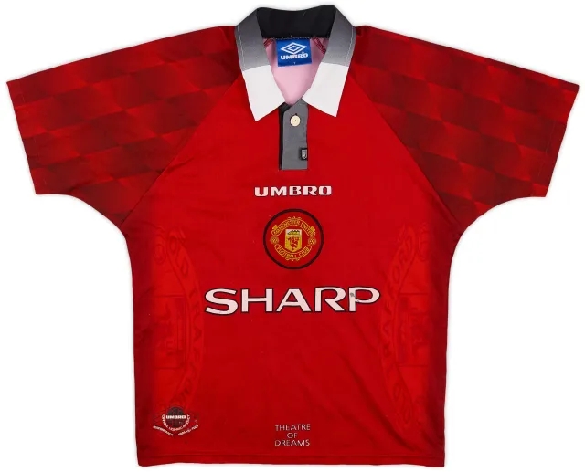 Umbro 1996-98 Manchester United Home Shirt - 8/10 - (Y)