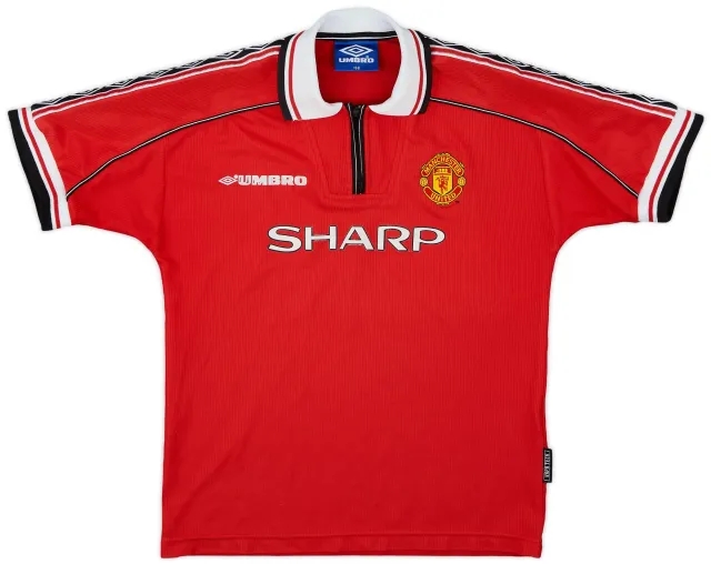 Umbro 1998-00 Manchester United Home Shirt - 7/10 - (L.Boys)
