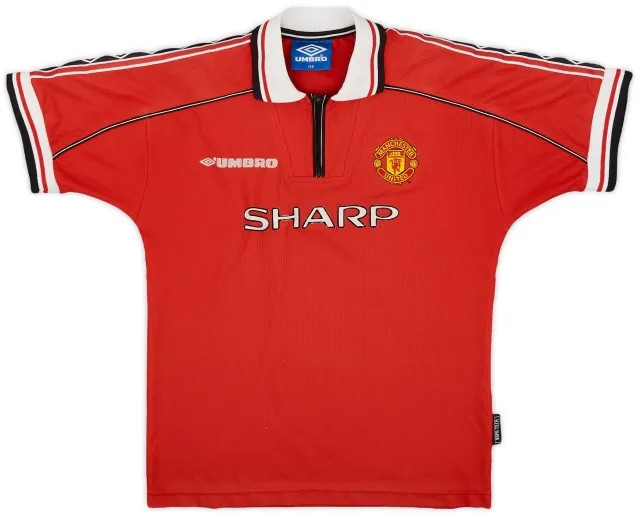 Umbro 1998-00 Manchester United Home Shirt - 7/10 - (M.Boys)