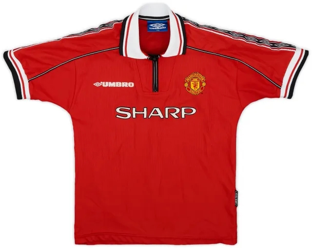 Umbro 1998-00 Manchester United Home Shirt - 9/10 - (M.Boys)