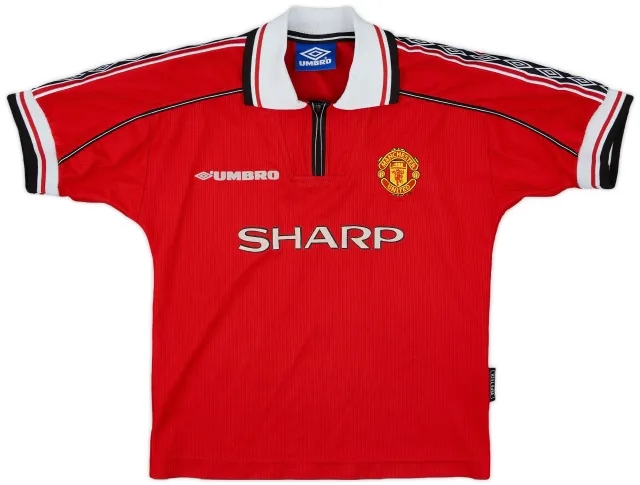 Umbro 1998-00 Manchester United Home Shirt - 7/10 - (L.Boys)