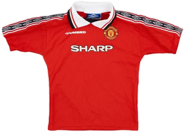 Umbro 1998-00 Manchester United Home Shirt - 9/10 - (4-5 Years)