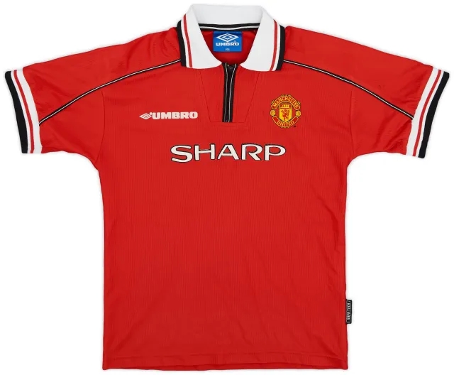 Umbro 1998-00 Manchester United Home Shirt - 7/10 - (L.Boys)