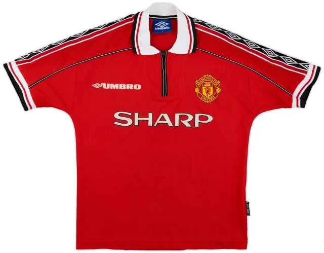 Umbro 1998-00 Manchester United Home Shirt - 8/10 - (XL.Boys)