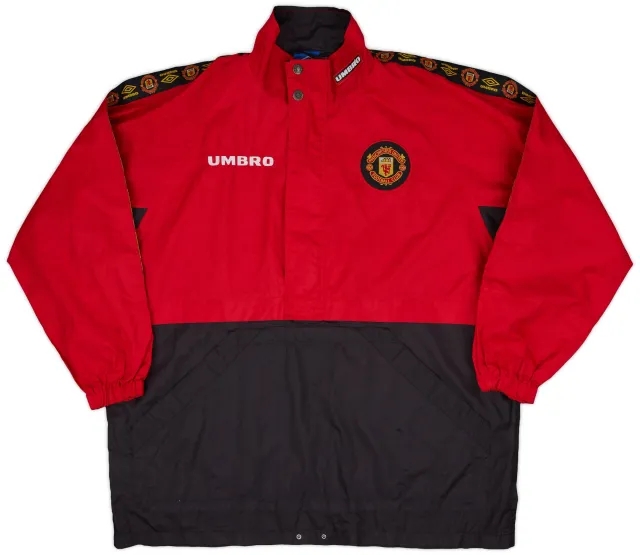 1994-95 Manchester United Umbro Hooded Rain Jacket - 7/10 - (M)