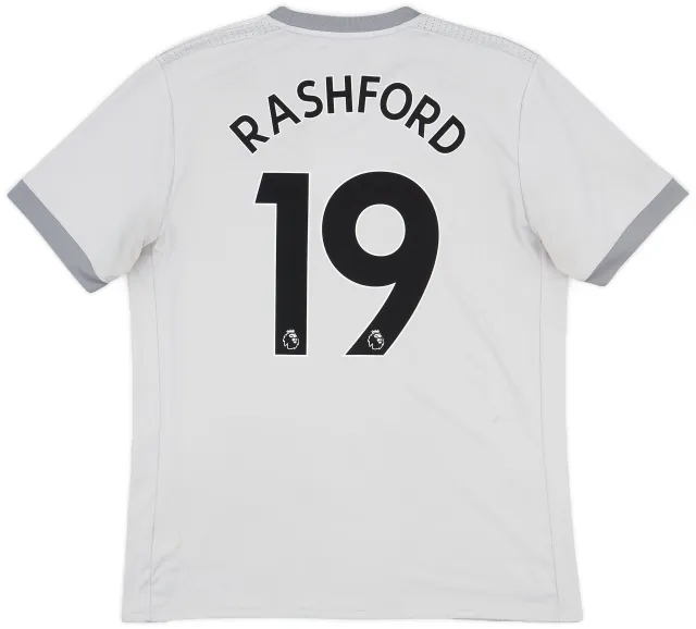 adidas 2017-18 Manchester United Third Shirt Rashford #19 - 5/10 - (L)