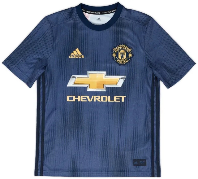 adidas 2018-19 Manchester United Third Shirt - 9/10 - (L.Boys)