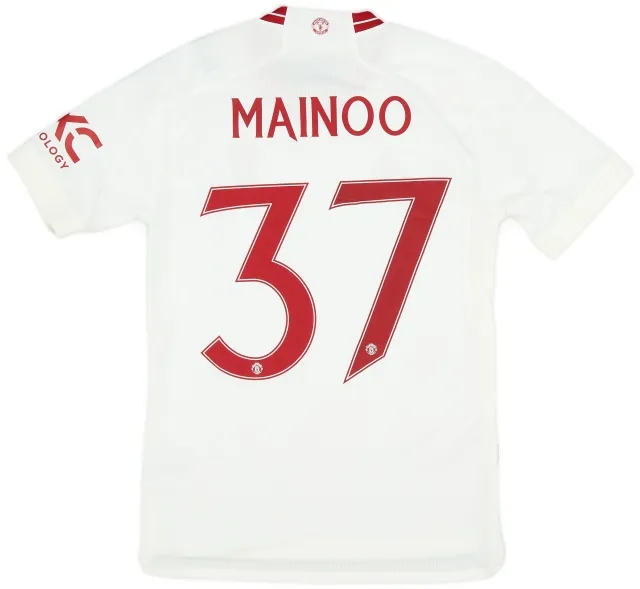 adidas 2023-24 Manchester United Third Shirt Mainoo #37 (XS)