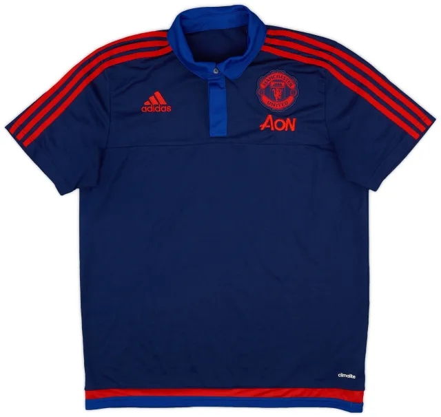 2015-16 Manchester United adidas Polo Shirt - 8/10 - (L)